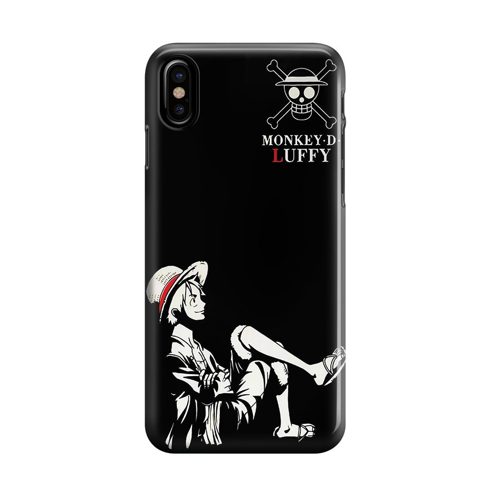 Monkey D Luffy Black And White iPhone X / XS / XS Max Case