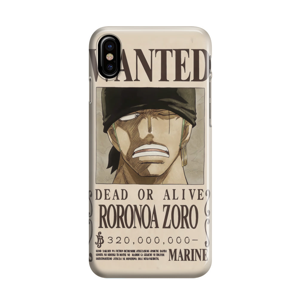 Roronoa Zoro Bounty iPhone X / XS / XS Max Case