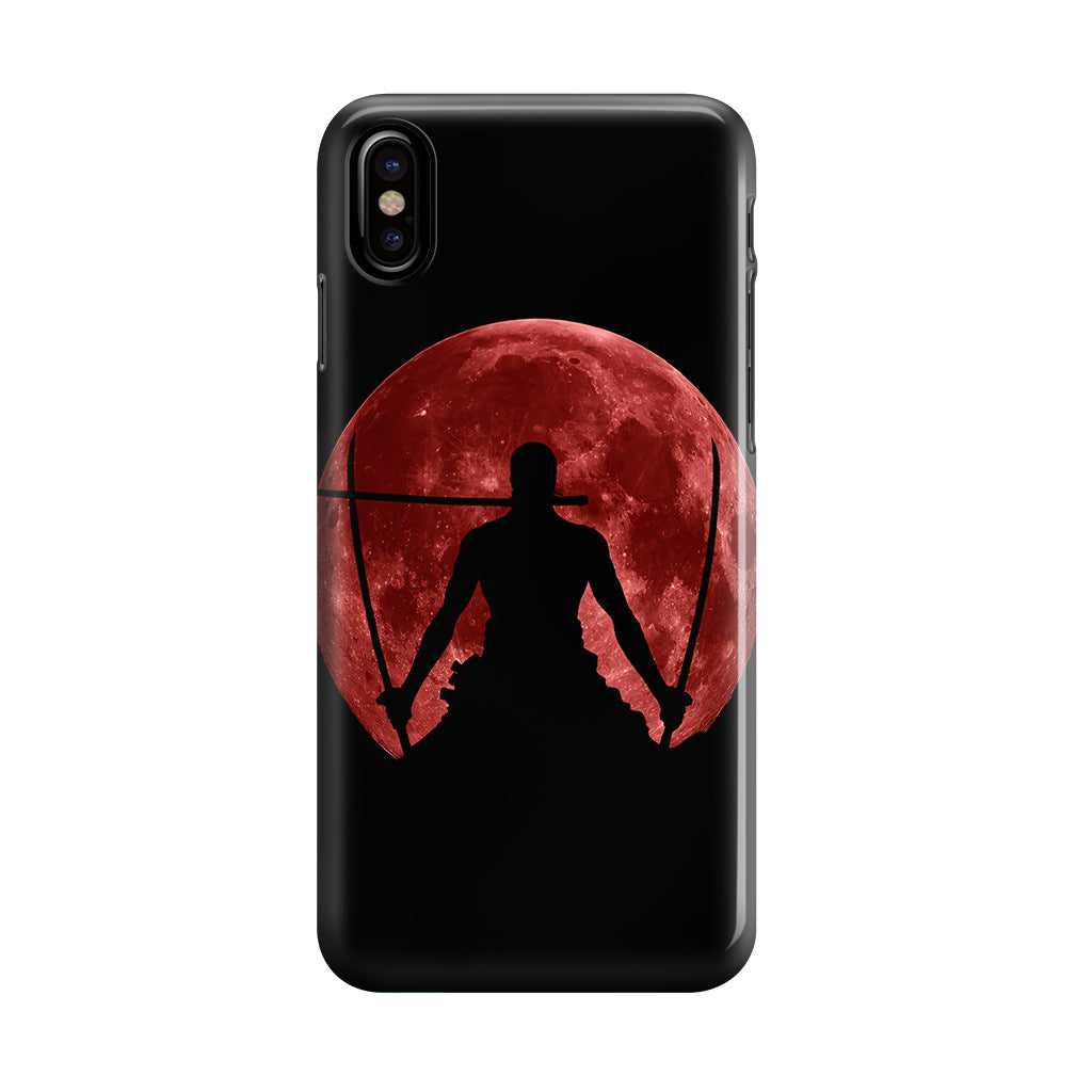 Silhouette Of Zoro In Santoryu Mode iPhone X / XS / XS Max Case