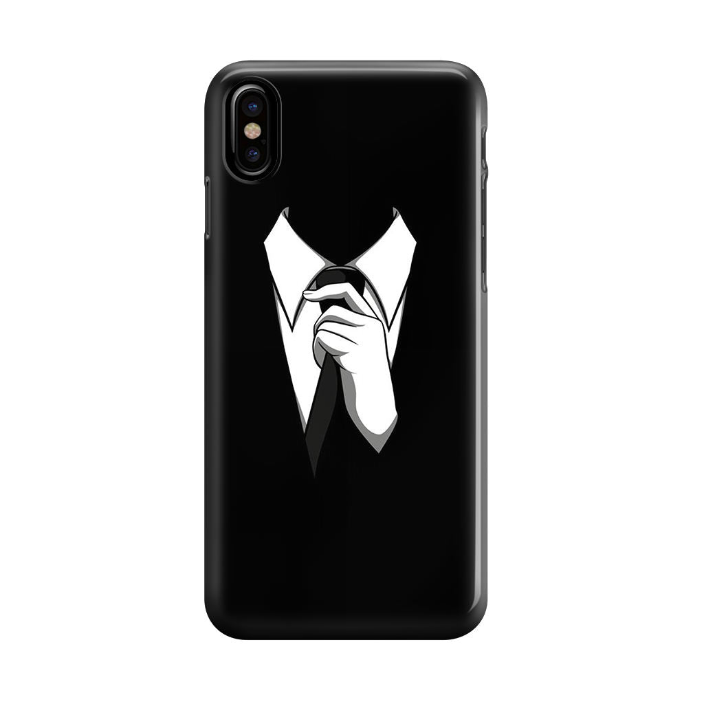 Anonymous Black White Tie iPhone X / XS / XS Max Case