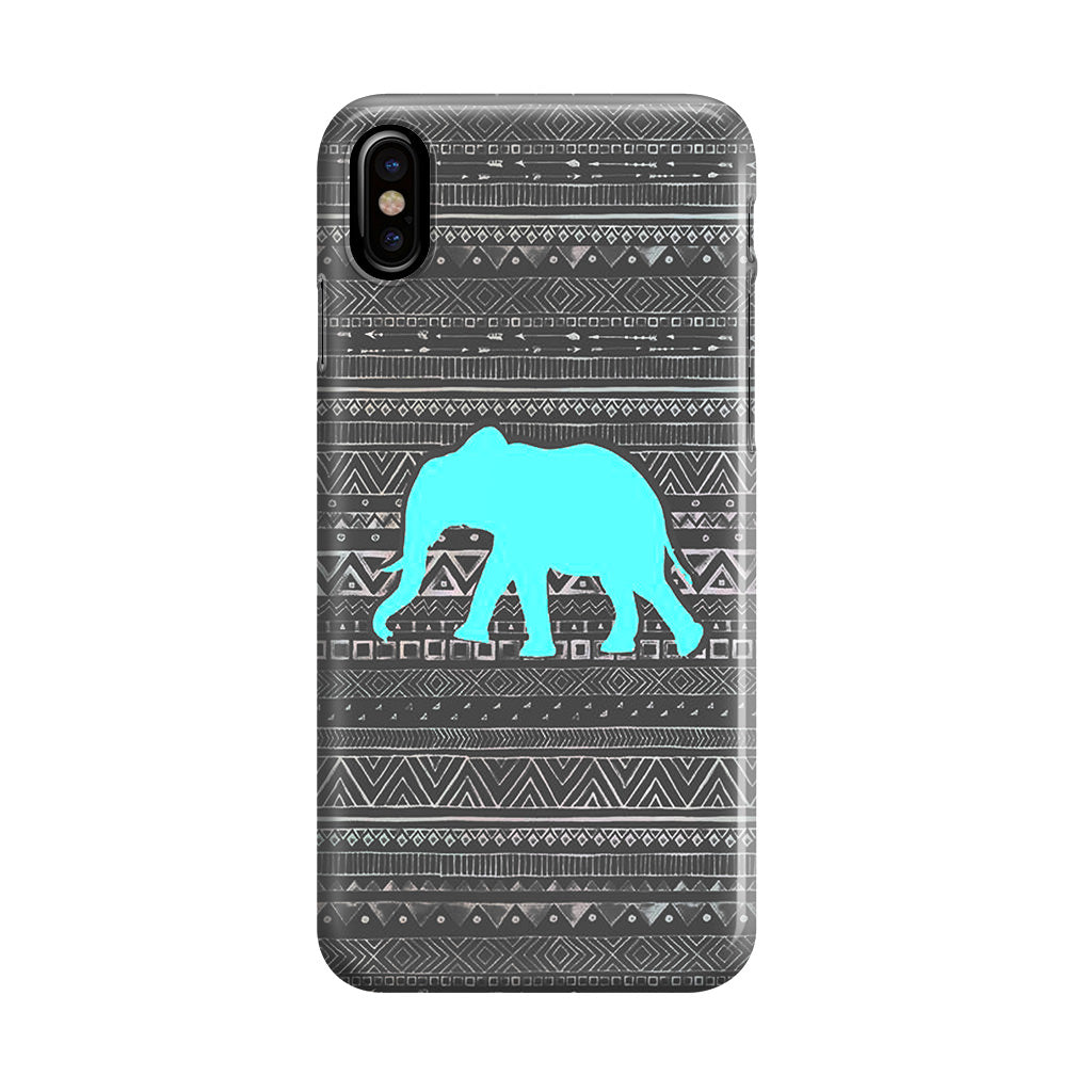 Aztec Elephant Turquoise iPhone X / XS / XS Max Case