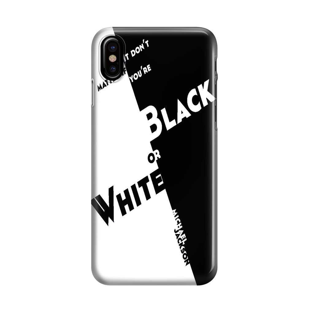 Black Or White Michael Jackson iPhone X / XS / XS Max Case