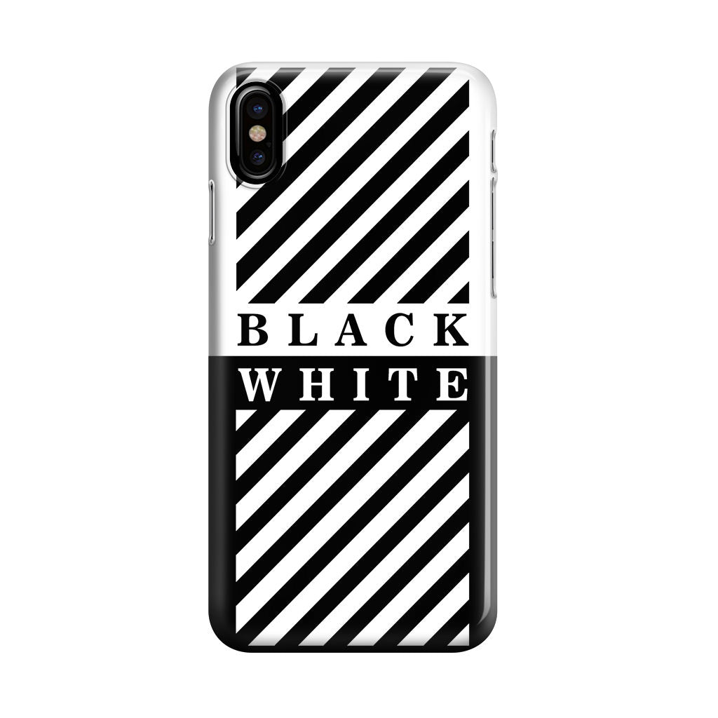 Black White Stripes iPhone X / XS / XS Max Case