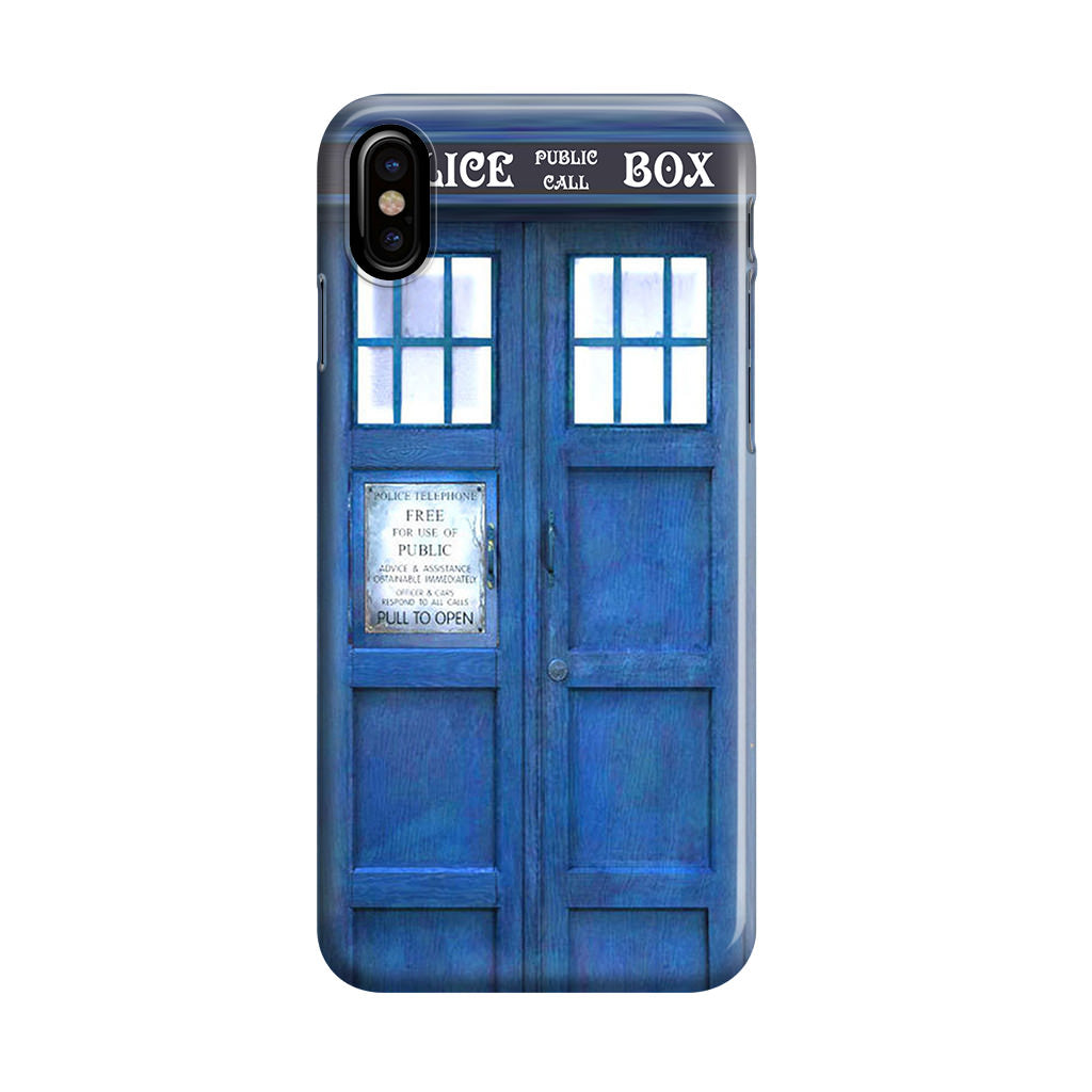 Blue Police Call Box iPhone X / XS / XS Max Case