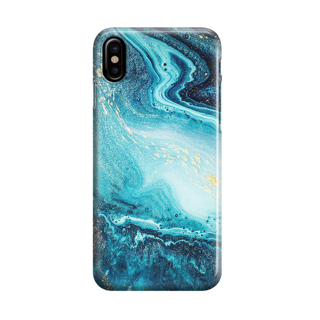 Blue Water Glitter iPhone X / XS / XS Max Case