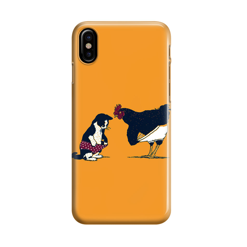 Cat Chicken Yellow Underwear Cute iPhone X / XS / XS Max Case