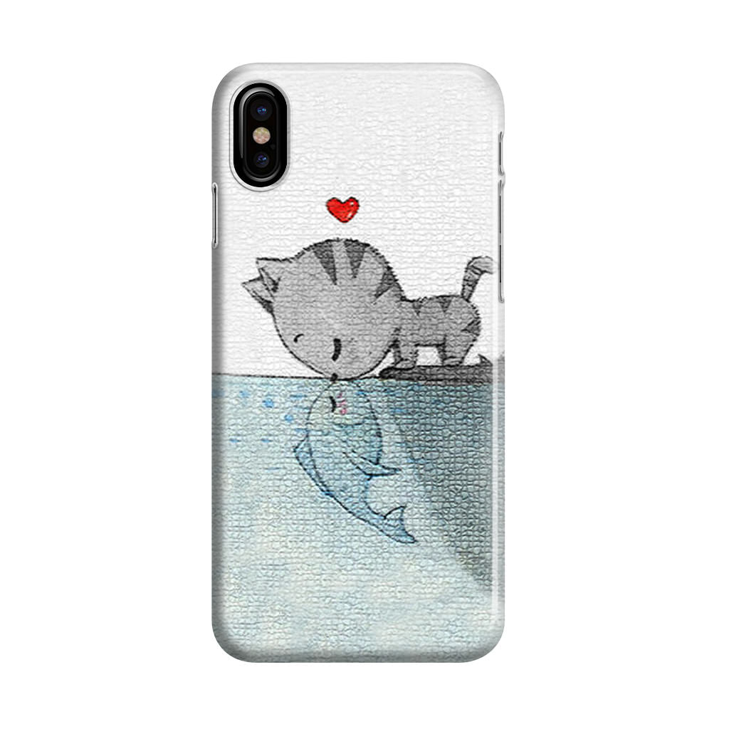 Cat Fish Kisses iPhone X / XS / XS Max Case