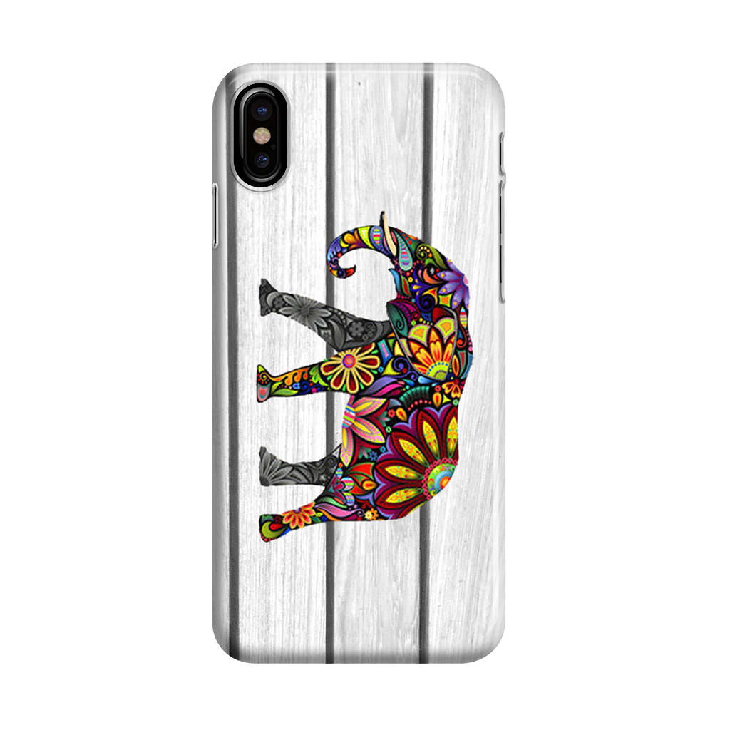 Colorful Elephant Flower iPhone X / XS / XS Max Case