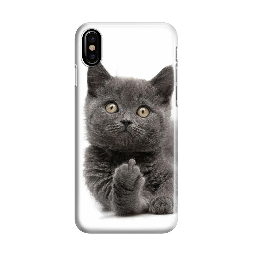 Finger British Shorthair Cat iPhone X / XS / XS Max Case