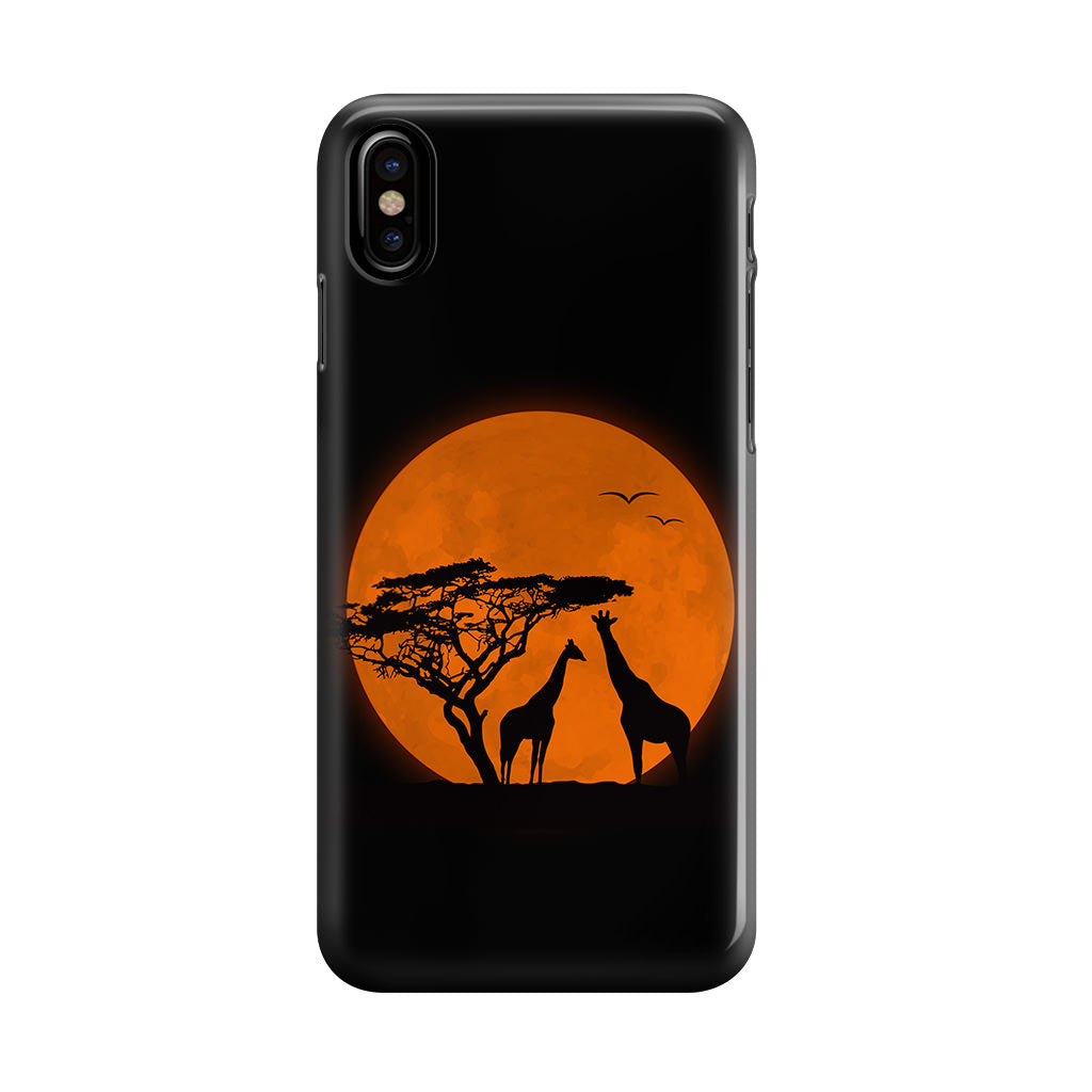 Giraffes Silhouette iPhone X / XS / XS Max Case