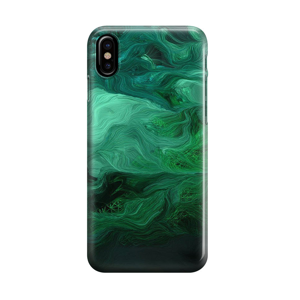 Green Abstract Art iPhone X / XS / XS Max Case