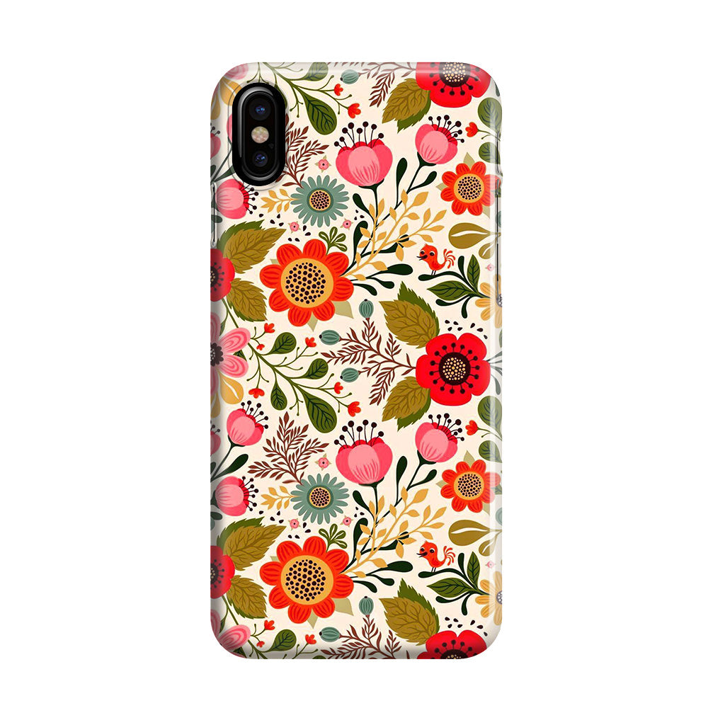 Hello Spring Pattern iPhone X / XS / XS Max Case