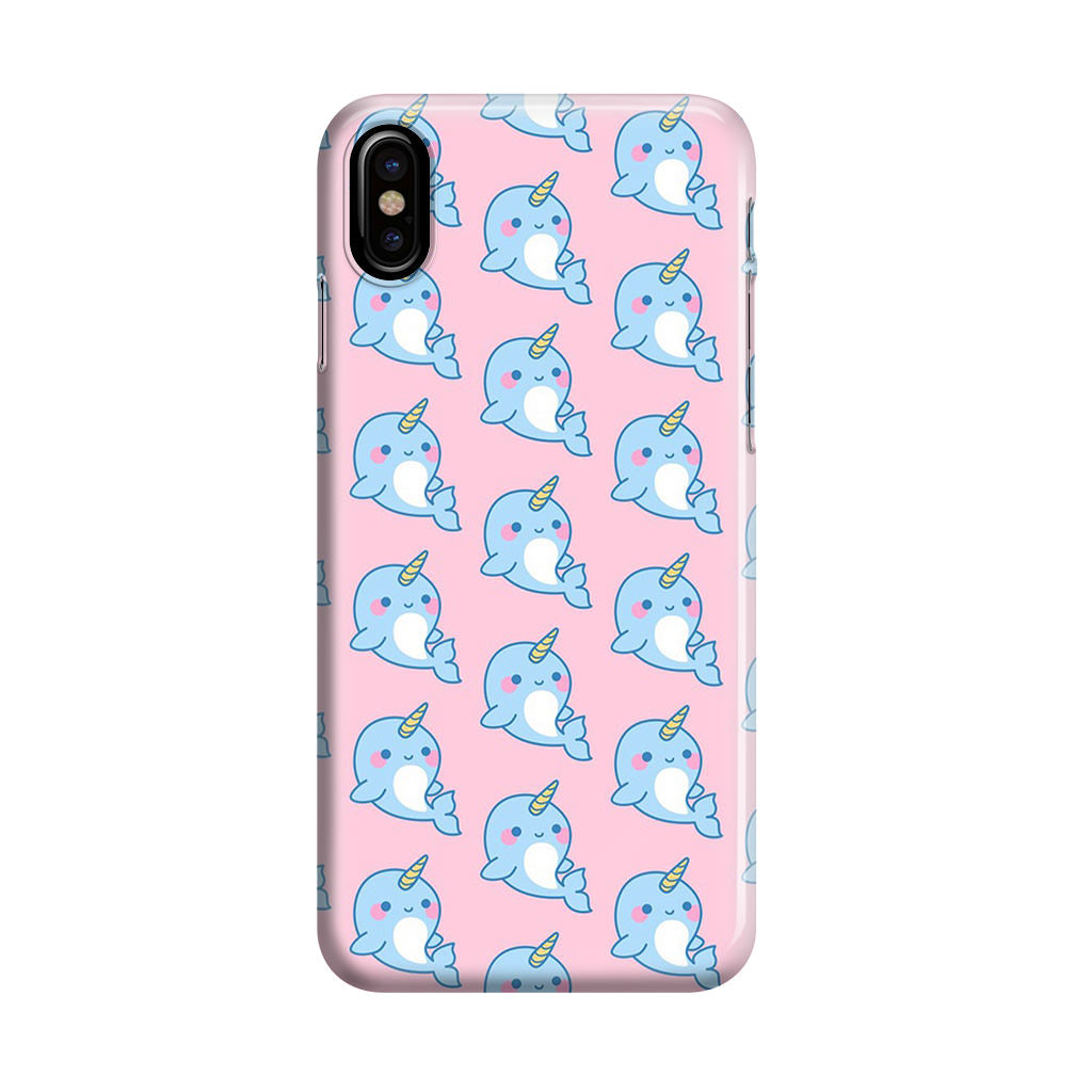 Horned Whales Pattern iPhone X / XS / XS Max Case