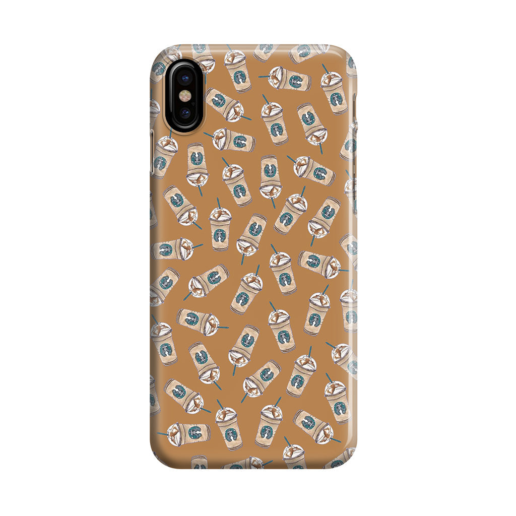 Iced Cappuccinos Lover Pattern iPhone X / XS / XS Max Case