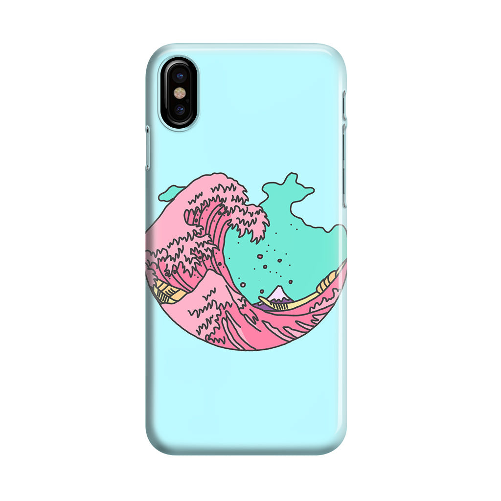 Japanese Pastel Wave iPhone X / XS / XS Max Case