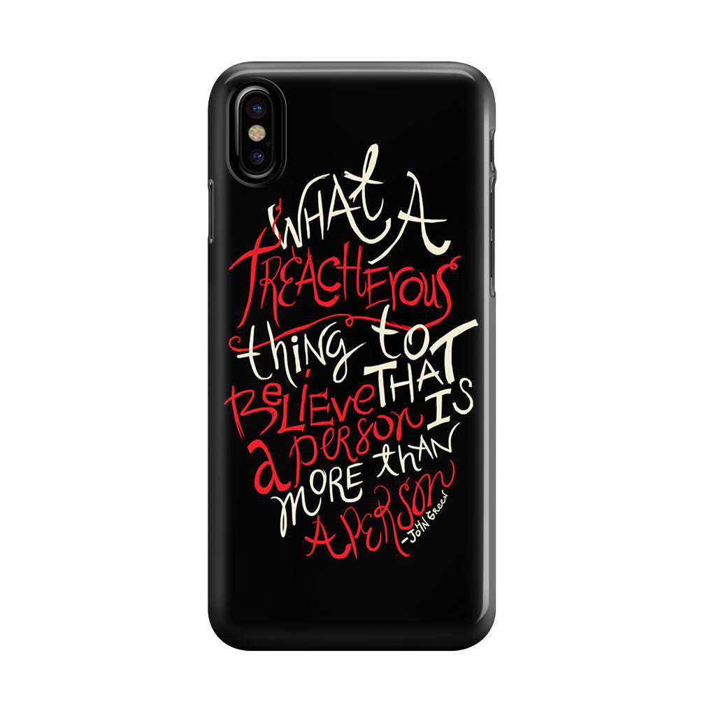 John Green Quotes More Than A Person iPhone X / XS / XS Max Case