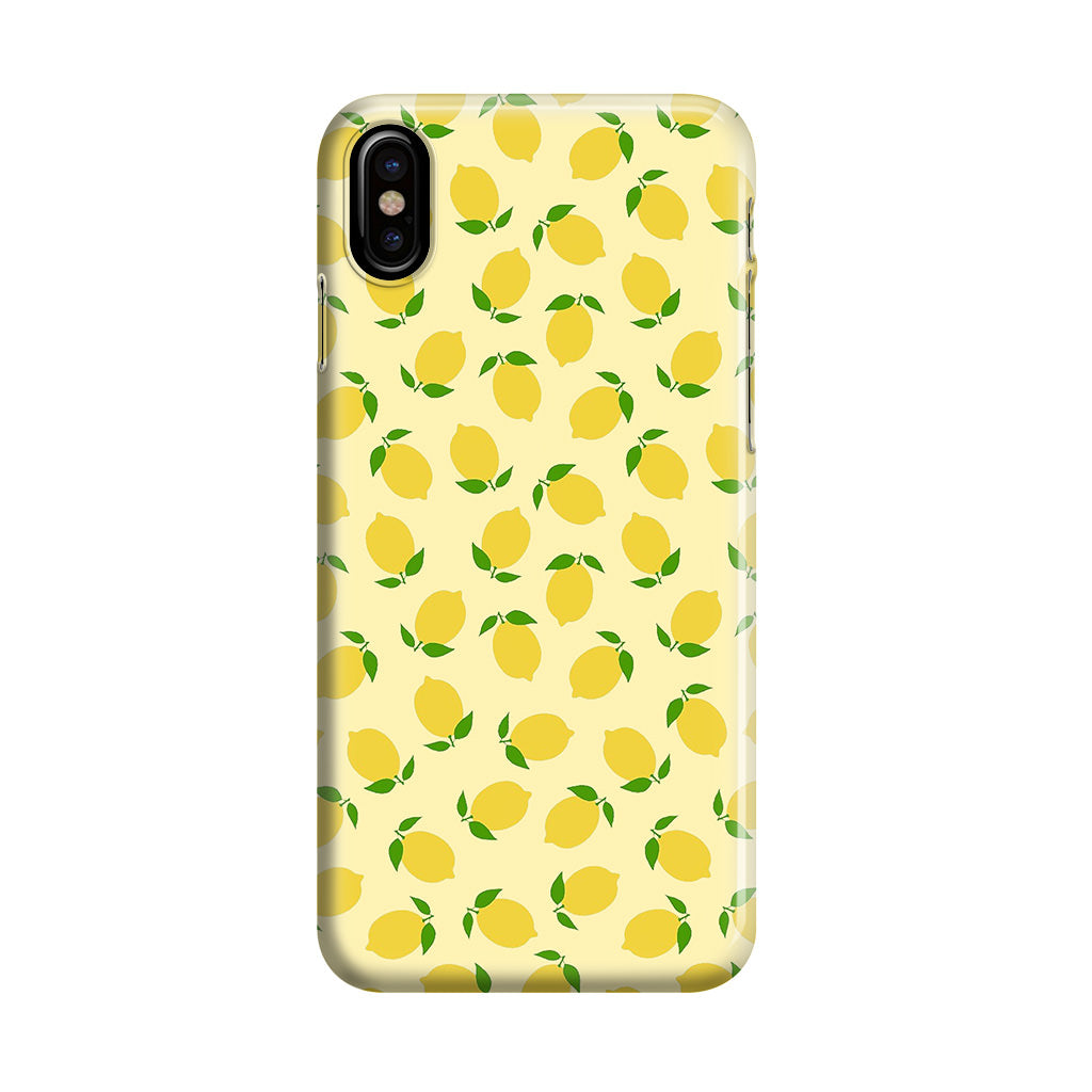 Lemons Fruit Pattern iPhone X / XS / XS Max Case