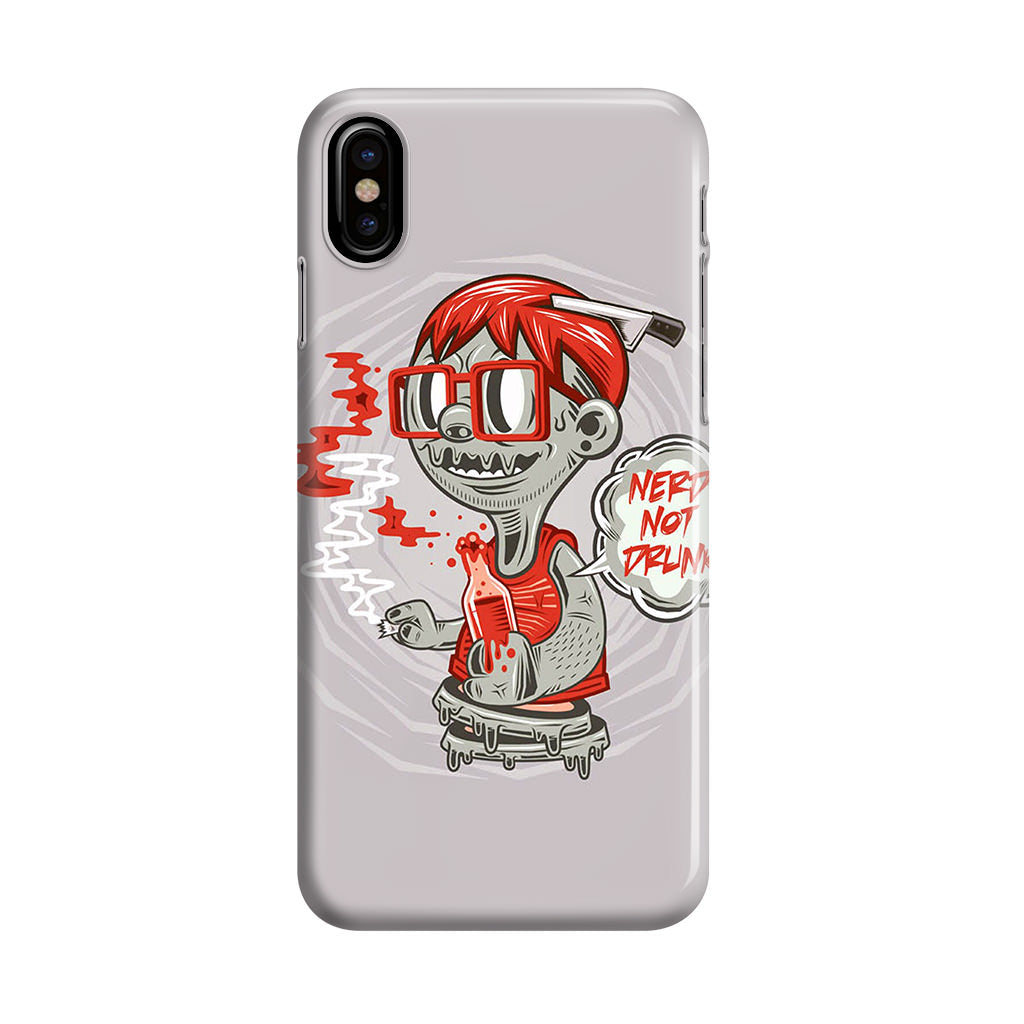 Nerd Not Drunk Zombie iPhone X / XS / XS Max Case