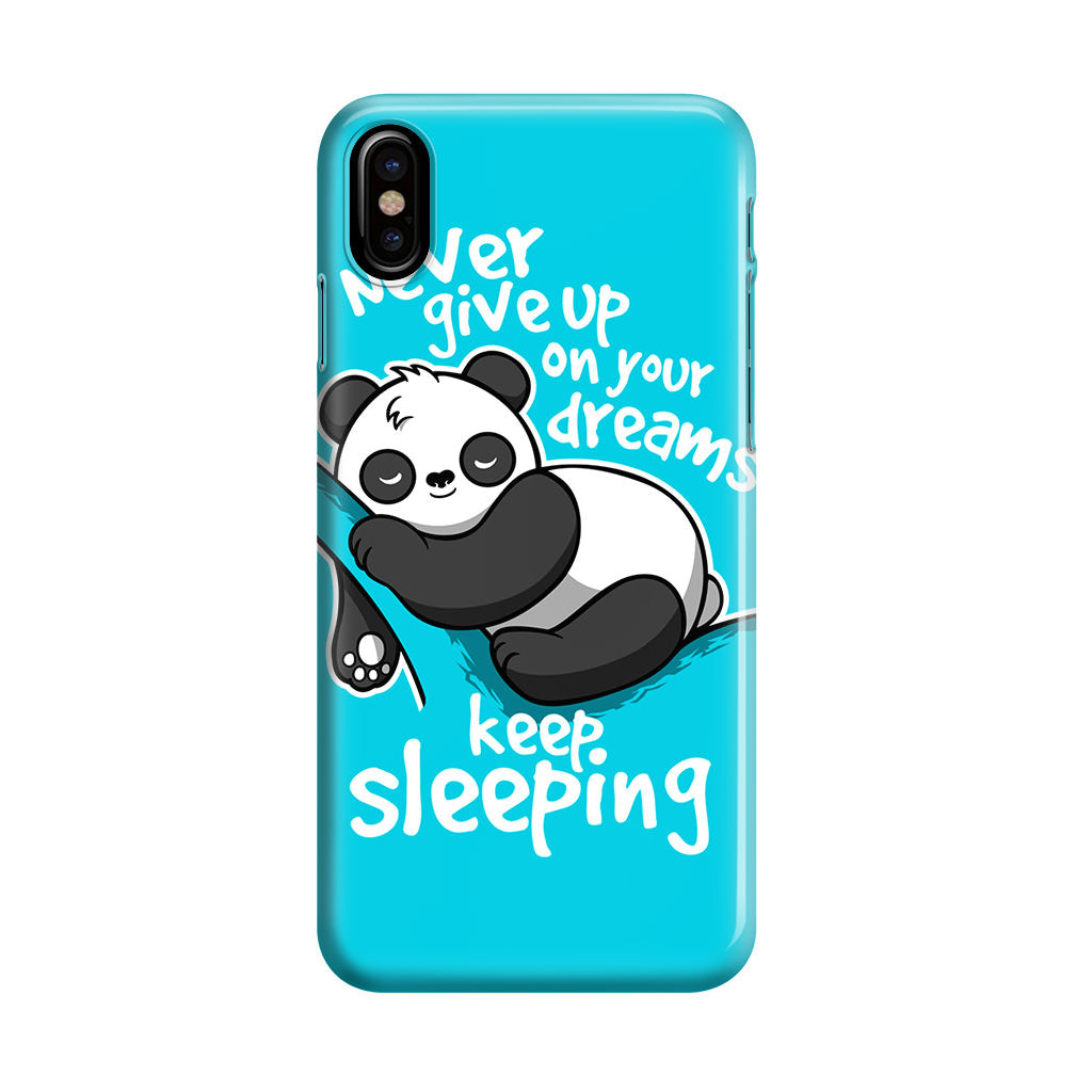 Panda Keep Sleeping iPhone X / XS / XS Max Case