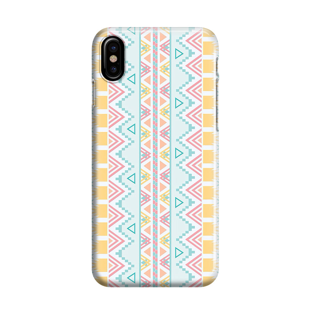 Peach Aztec Pattern iPhone X / XS / XS Max Case