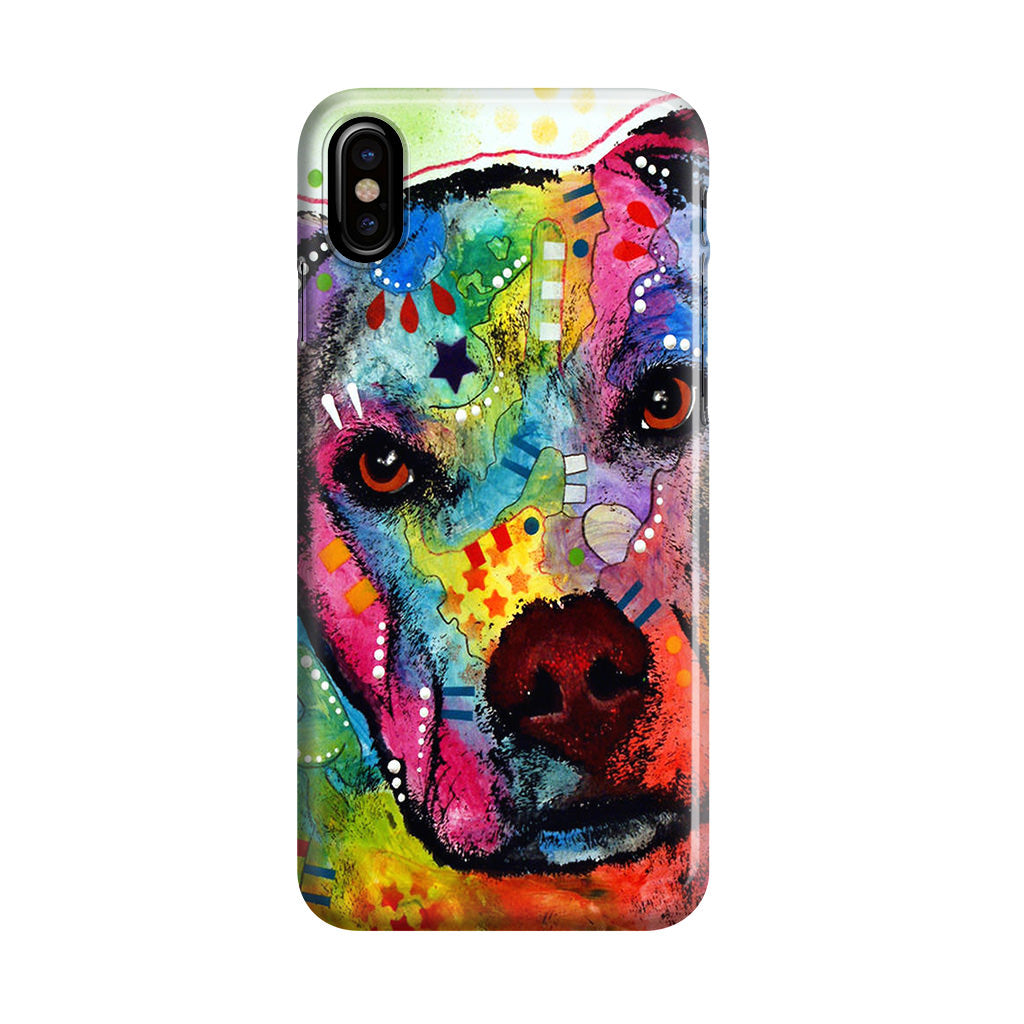 Pitbull Love Painting iPhone X / XS / XS Max Case