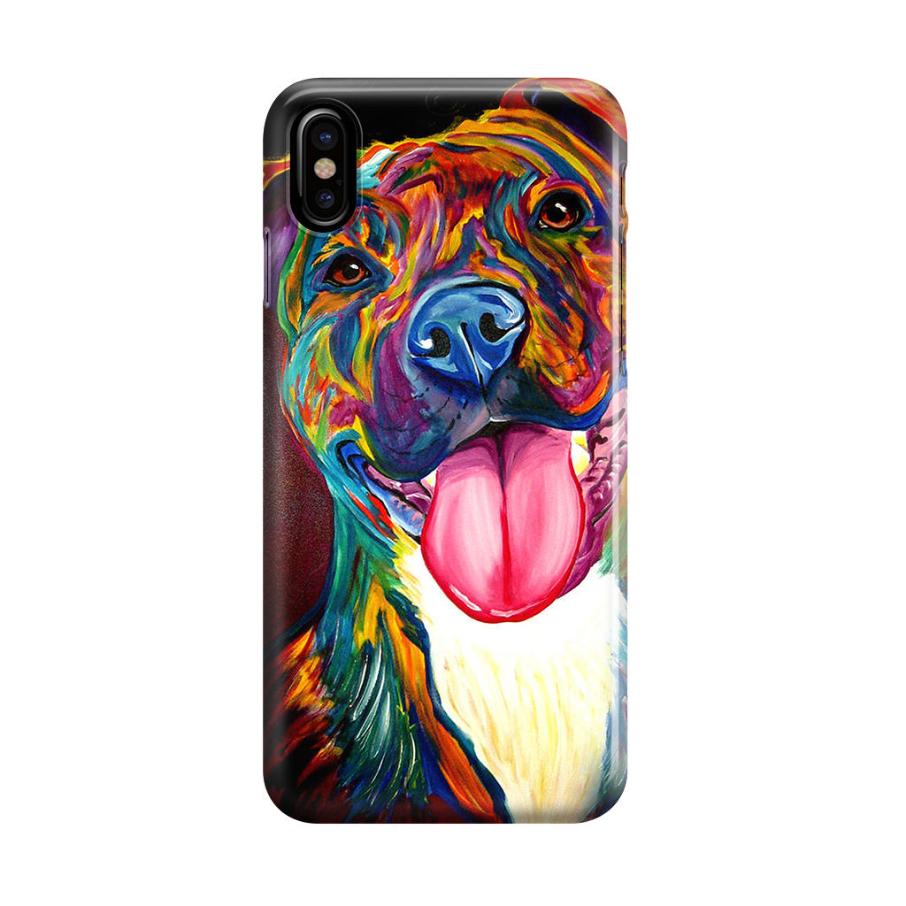 Pitbull Painting Art iPhone X / XS / XS Max Case