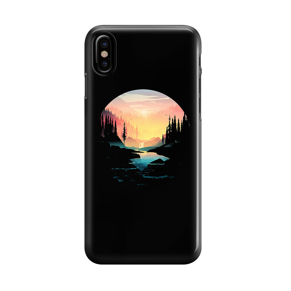 River Path at Dusk iPhone X / XS / XS Max Case