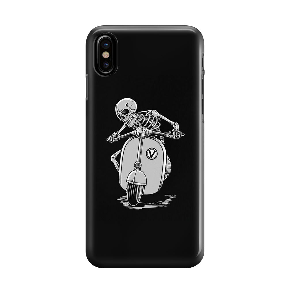 Skeleton Rides Scooter iPhone X / XS / XS Max Case