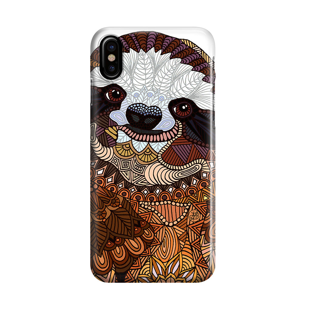 Sloth Ethnic Pattern iPhone X / XS / XS Max Case