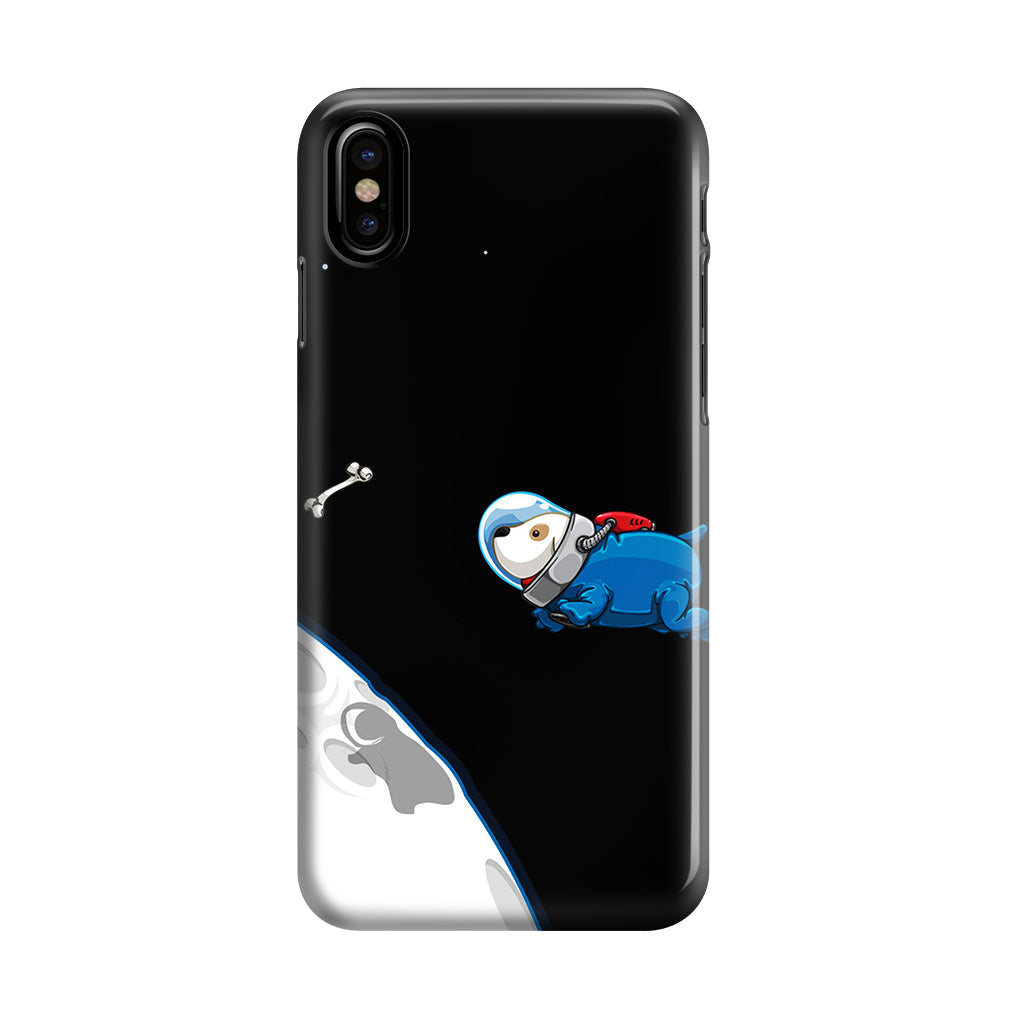 Space Dog Chasing A Bone iPhone X / XS / XS Max Case