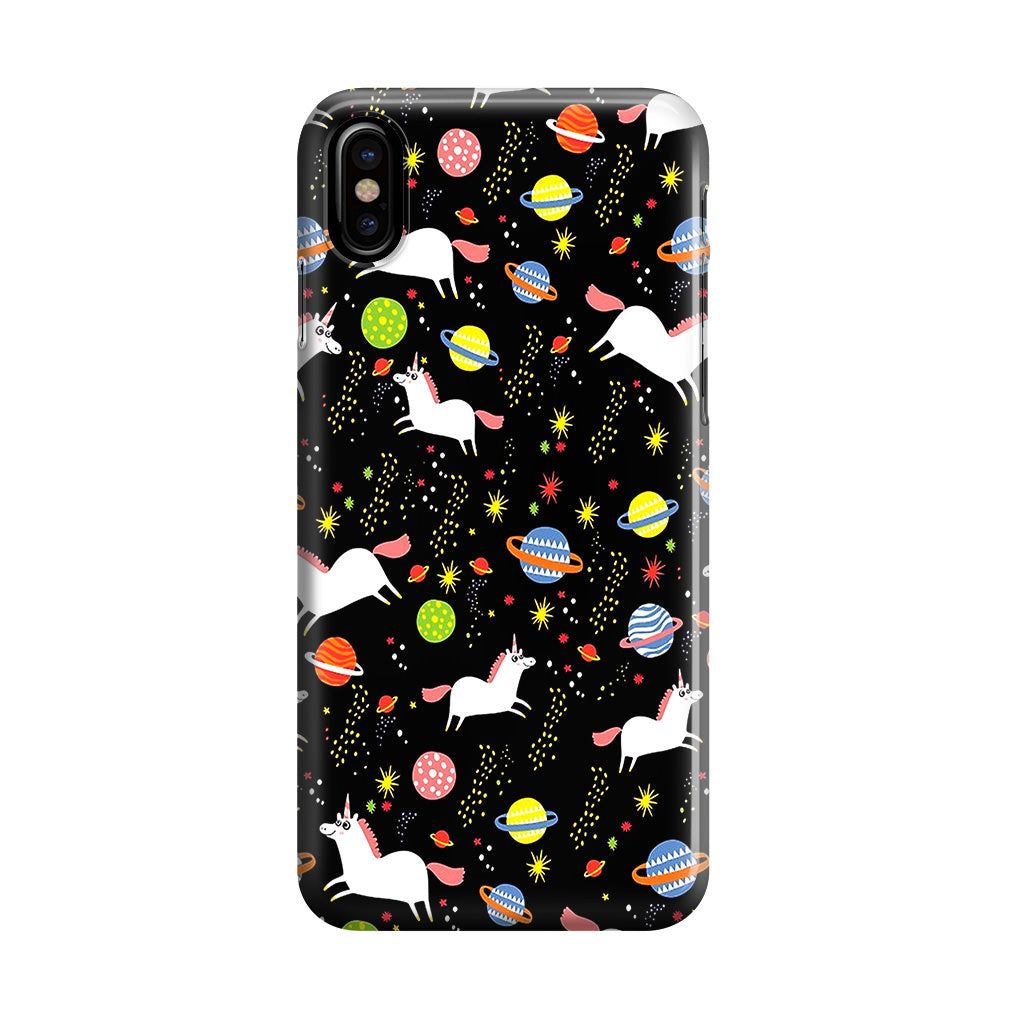 Space Unicorn Pattern iPhone X / XS / XS Max Case