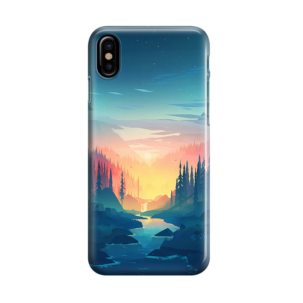 Sunset at The River iPhone X / XS / XS Max Case