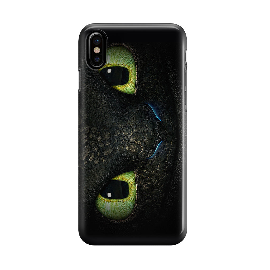 Toothless Dragon Eyes Close Up iPhone X / XS / XS Max Case