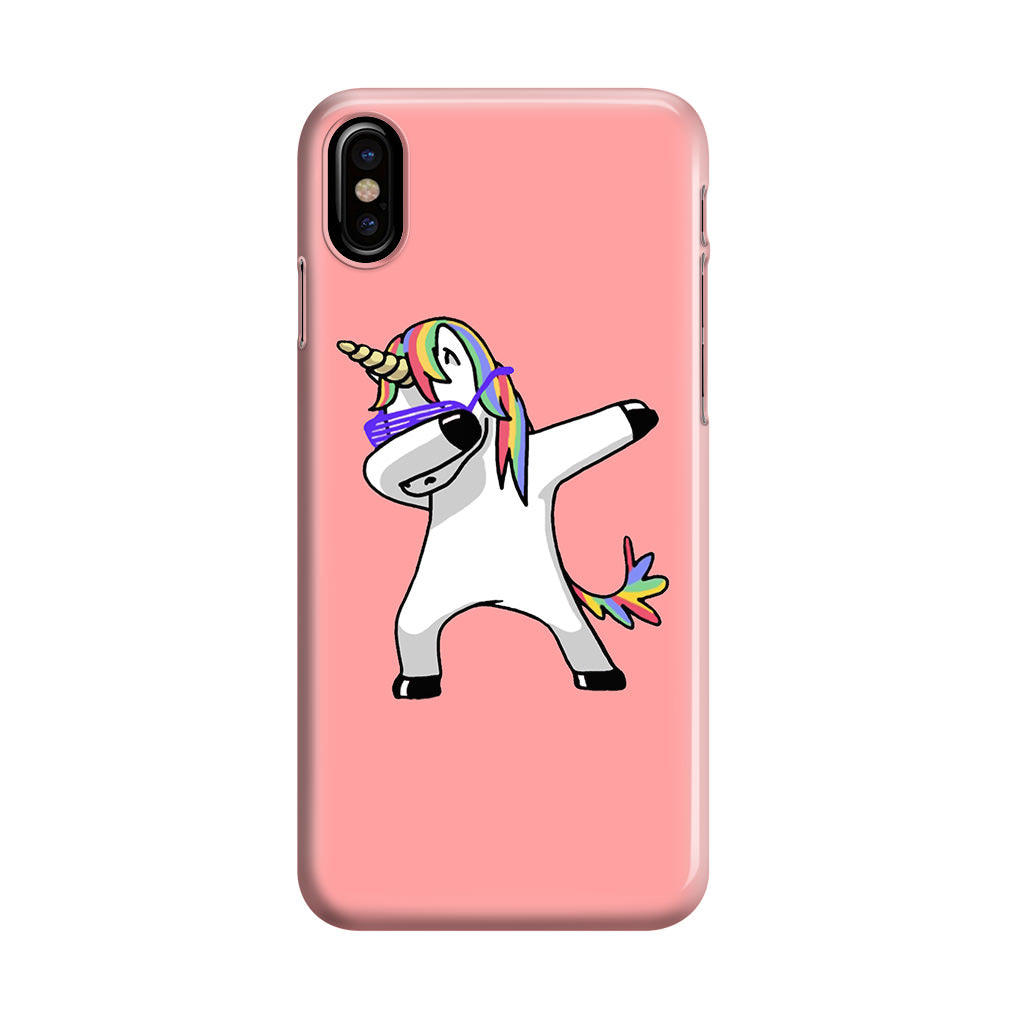 Unicorn Dabbing Pink iPhone X / XS / XS Max Case