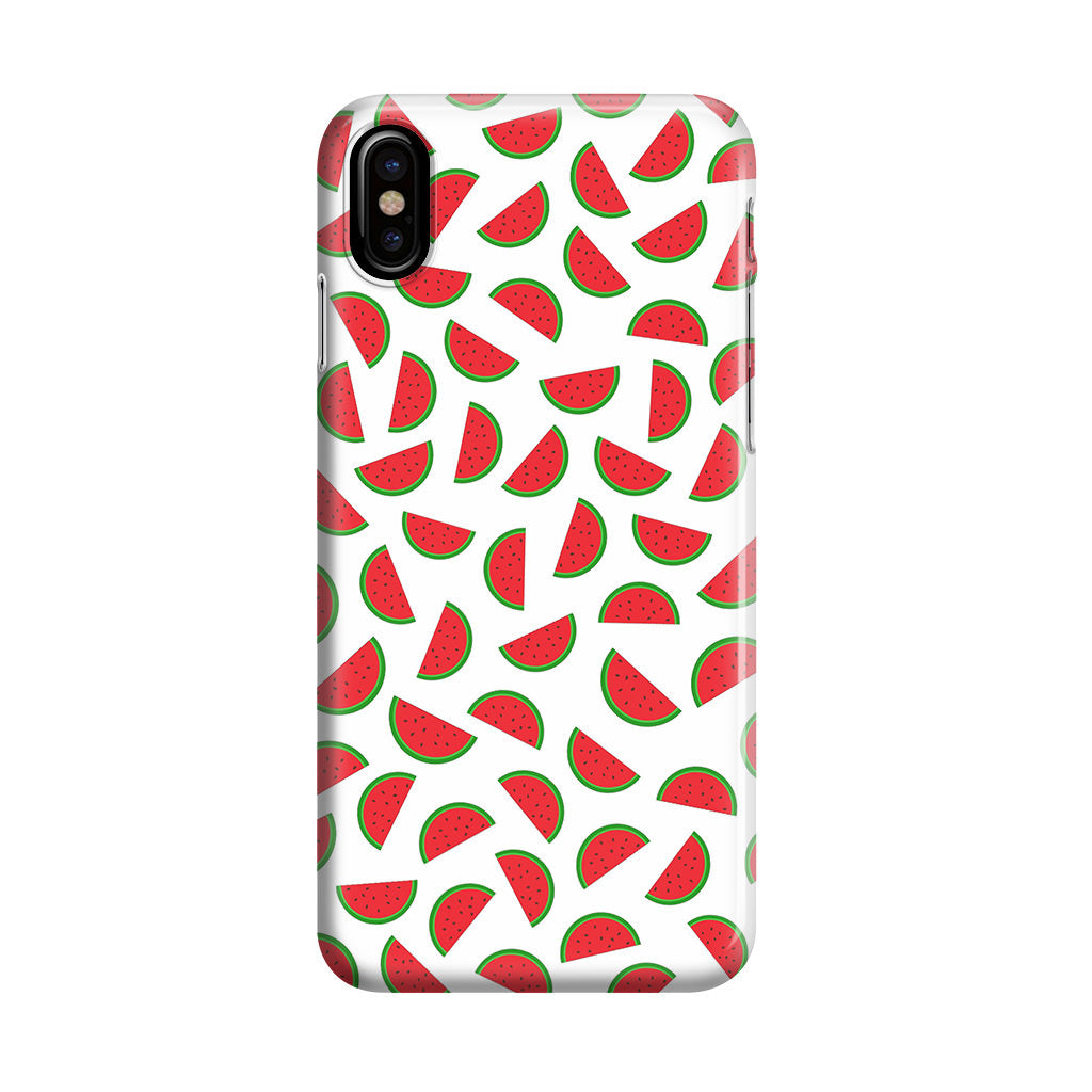 Watermelon Fruit Pattern White iPhone X / XS / XS Max Case