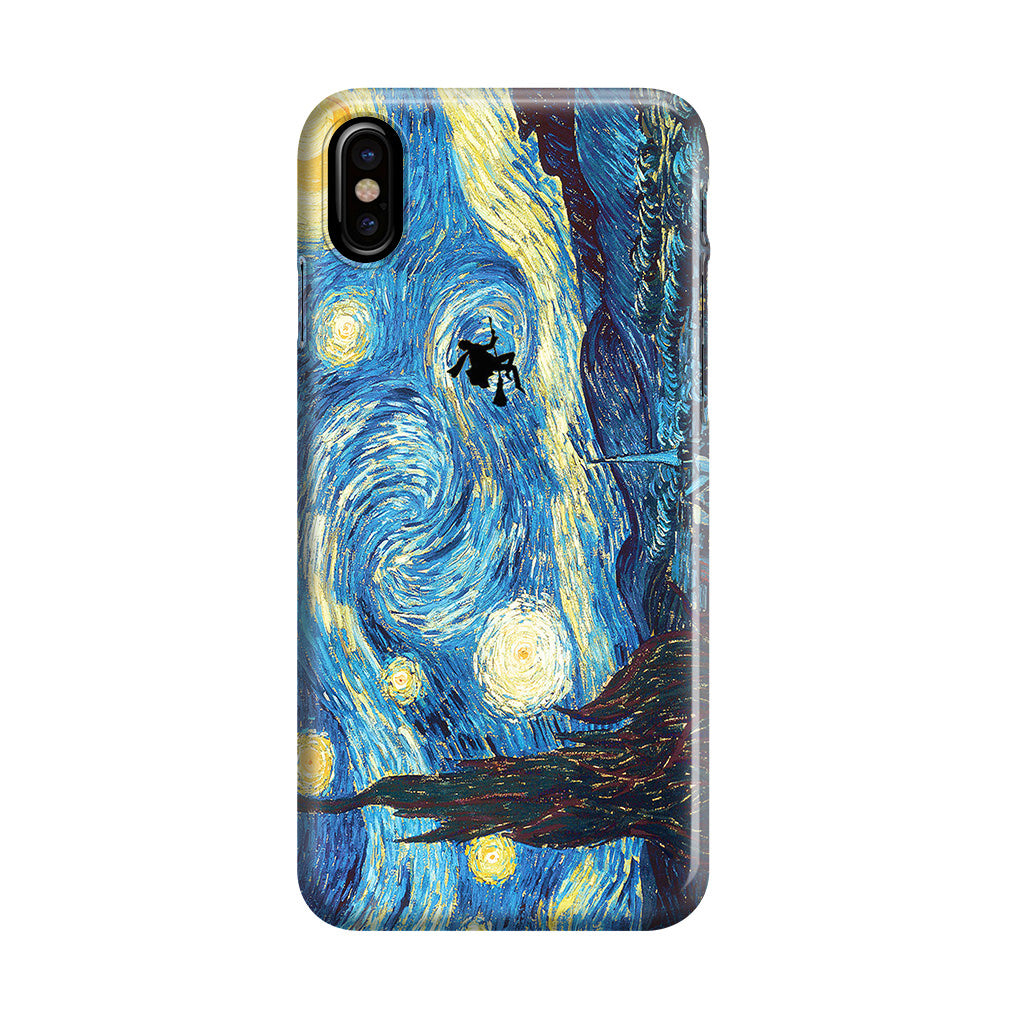 Witch on The Starry Night Sky iPhone X / XS / XS Max Case