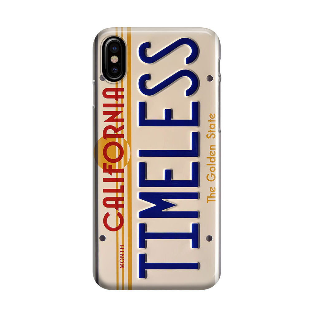 Back to the Future License Plate Timeless iPhone X / XS / XS Max Case