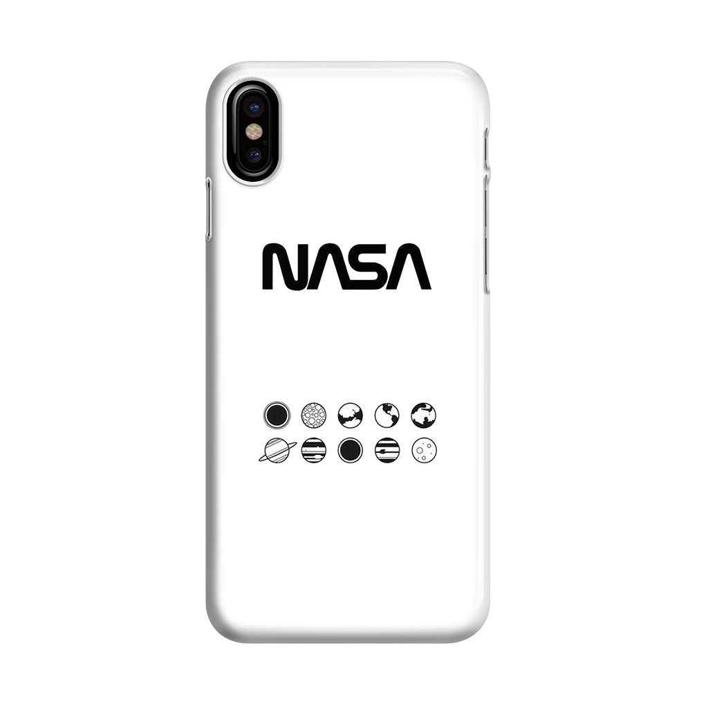 NASA Minimalist White iPhone X / XS / XS Max Case