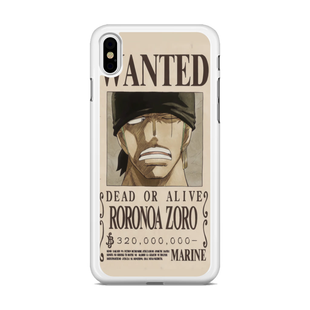 Roronoa Zoro Bounty iPhone X / XS / XS Max Case