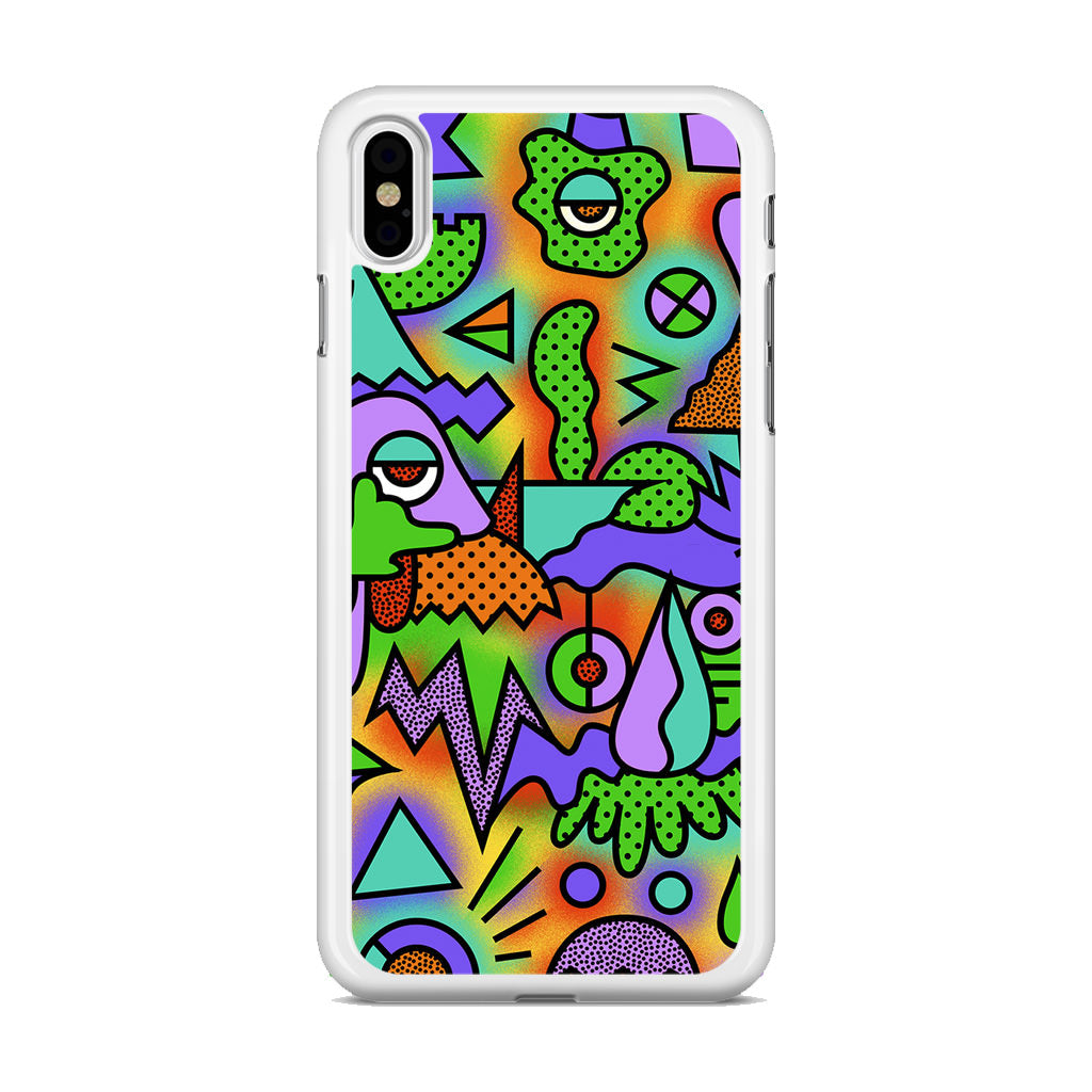 Abstract Colorful Doodle Art iPhone X / XS / XS Max Case