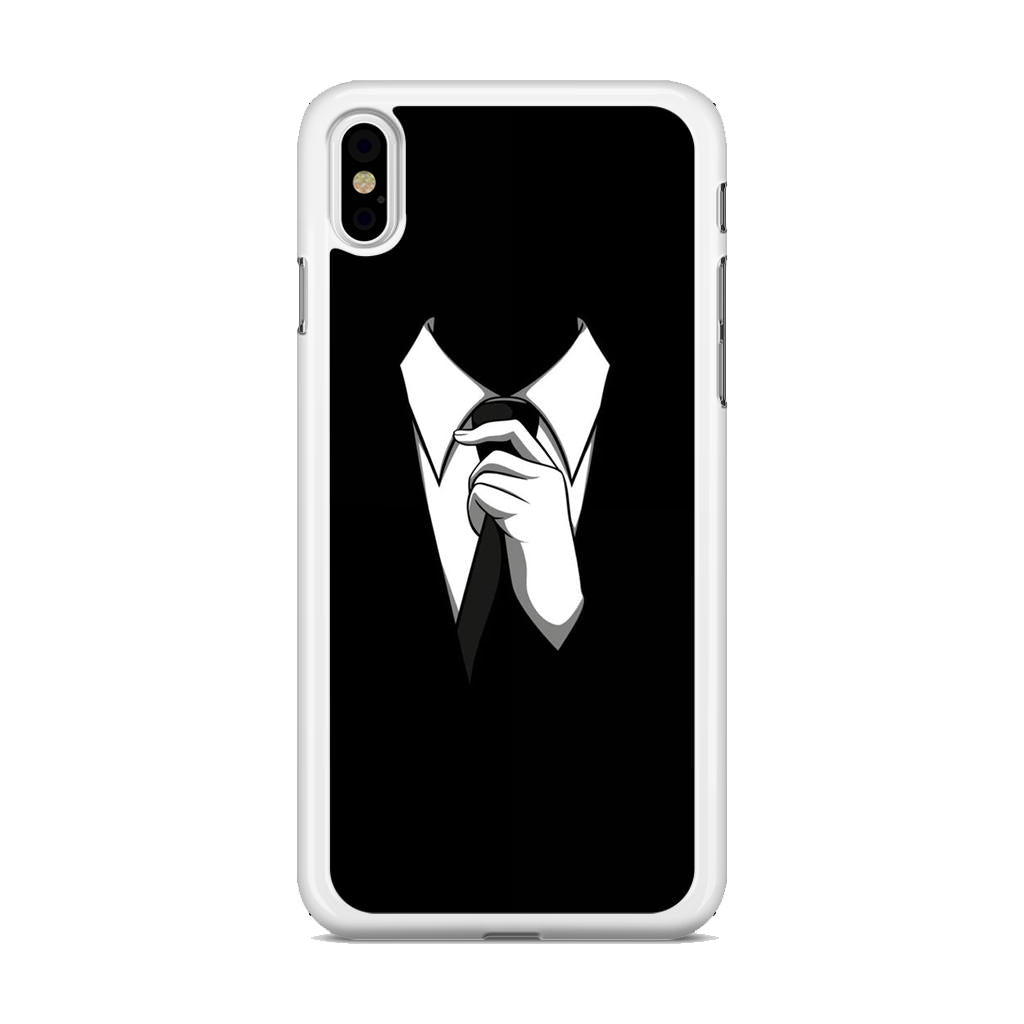 Anonymous Black White Tie iPhone X / XS / XS Max Case