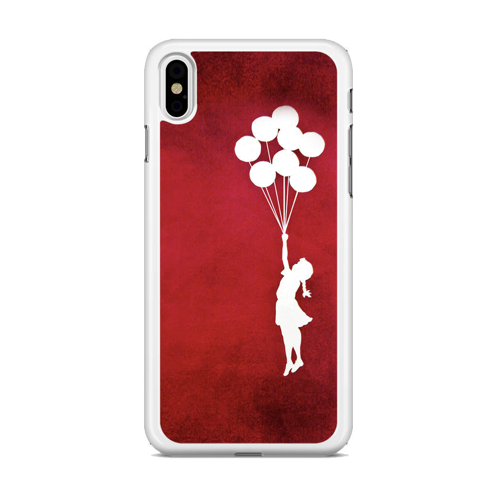 Banksy Girl With Balloons Red iPhone X / XS / XS Max Case