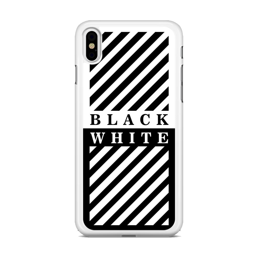 Black White Stripes iPhone X / XS / XS Max Case