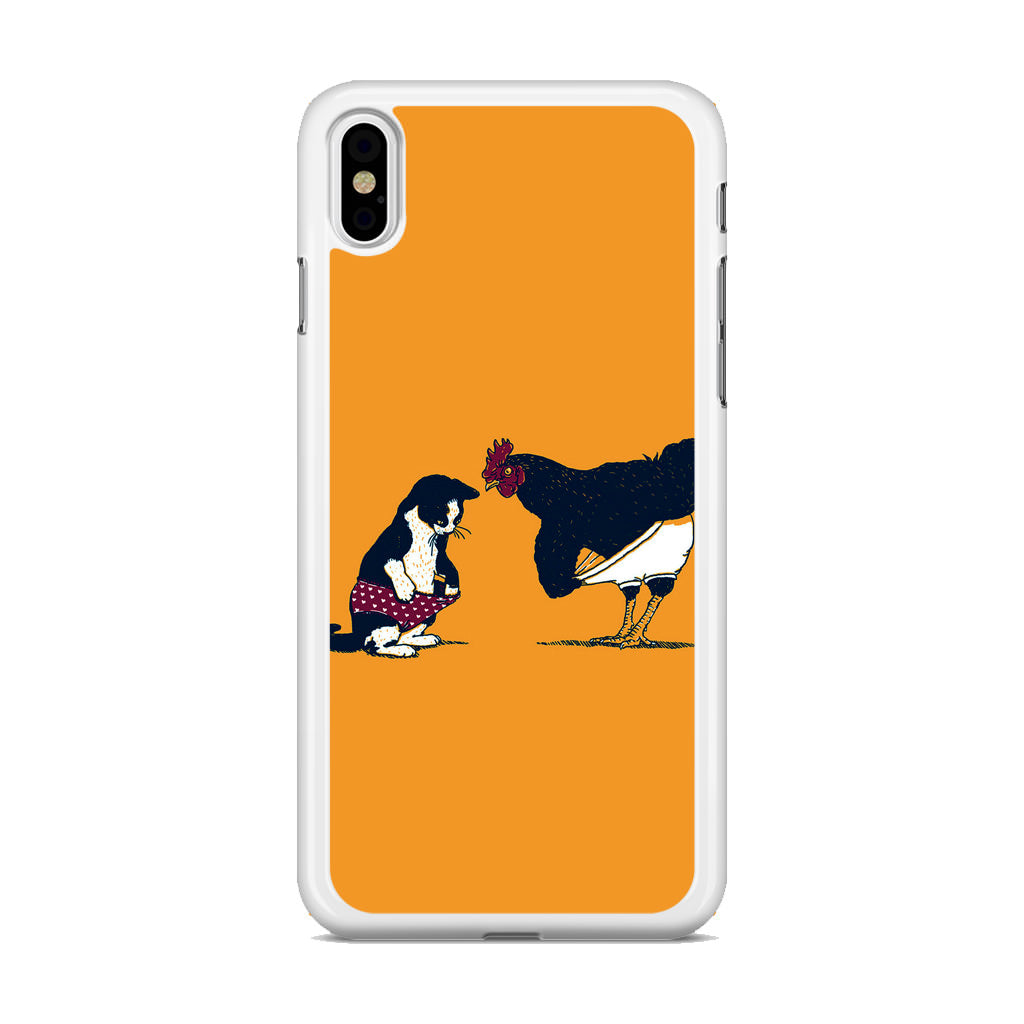 Cat Chicken Yellow Underwear Cute iPhone X / XS / XS Max Case