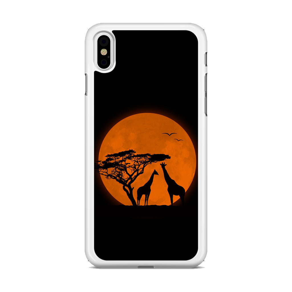 Giraffes Silhouette iPhone X / XS / XS Max Case