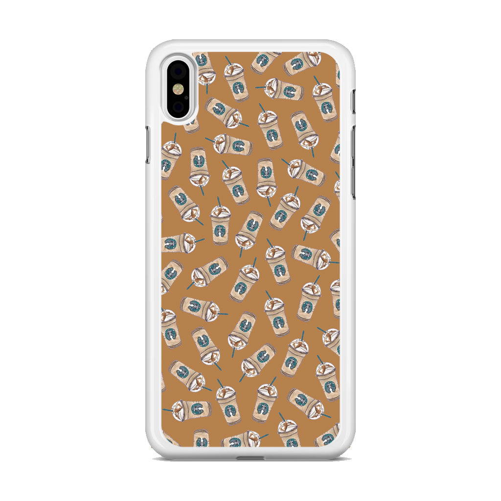 Iced Cappuccinos Lover Pattern iPhone X / XS / XS Max Case