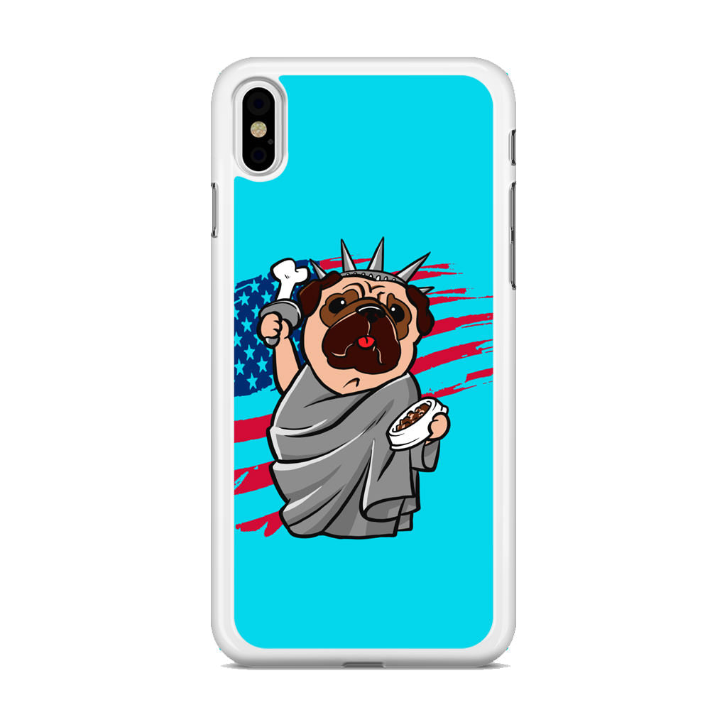 Independence Day Pug iPhone X / XS / XS Max Case