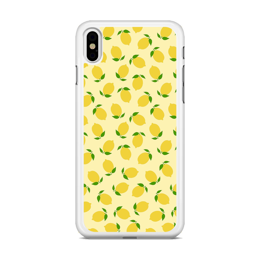 Lemons Fruit Pattern iPhone X / XS / XS Max Case