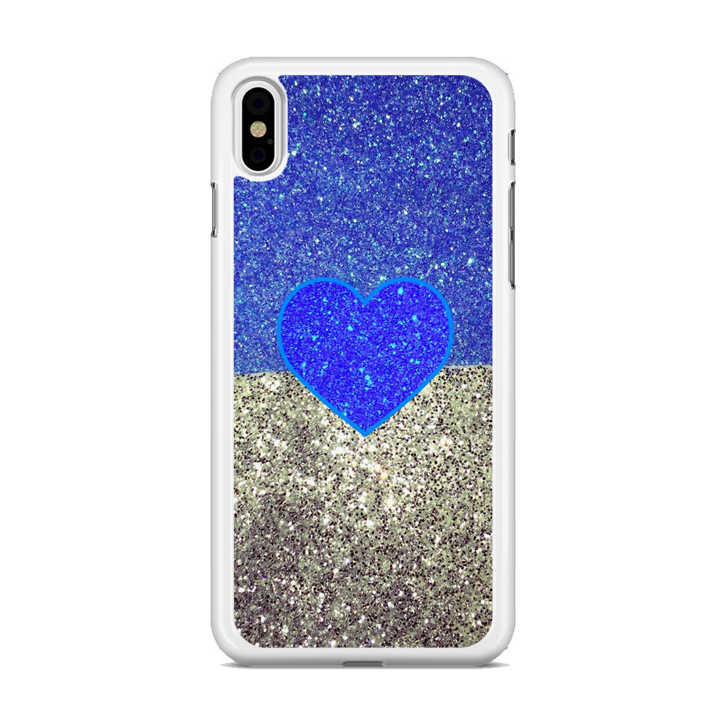 Love Glitter Blue and Grey iPhone X / XS / XS Max Case