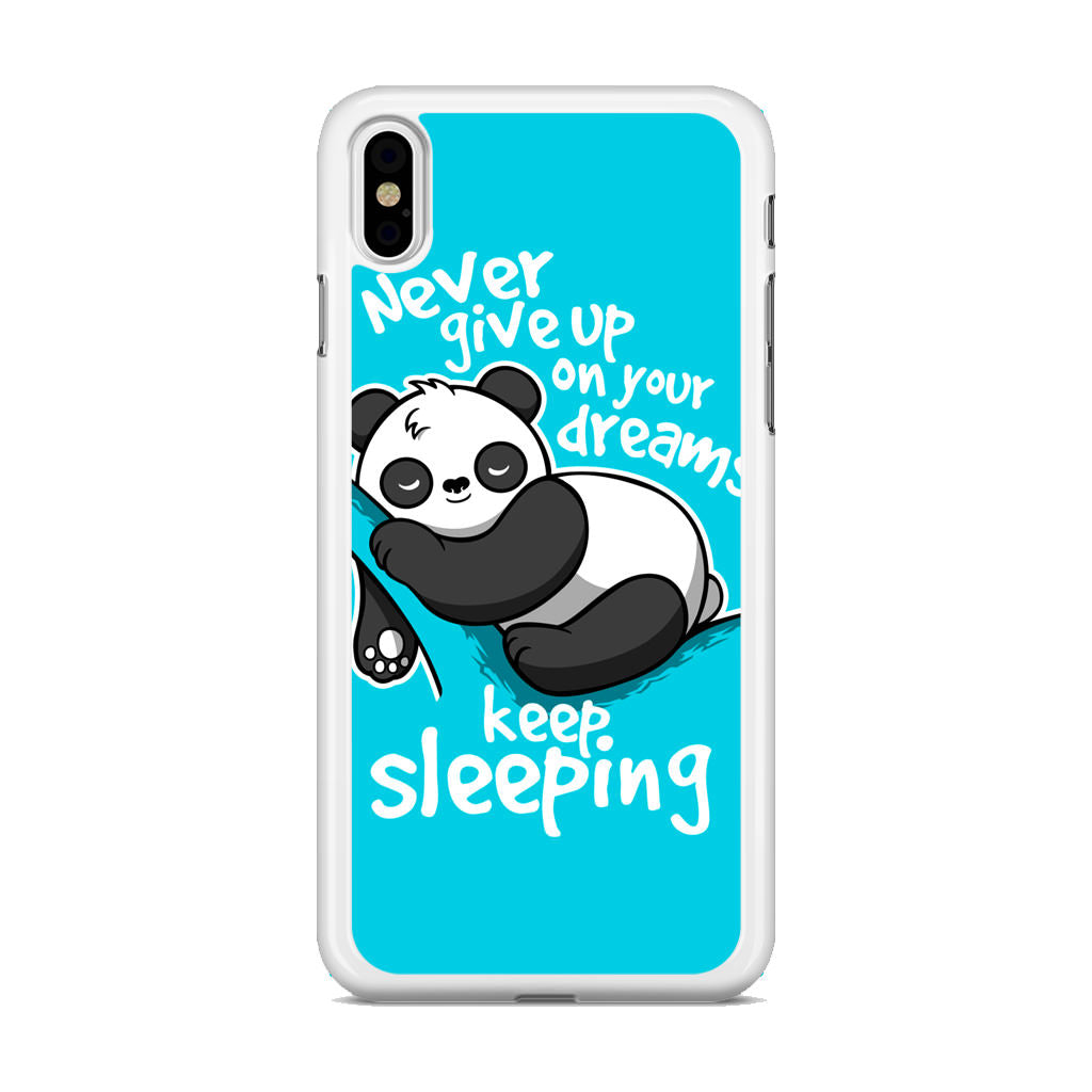 Panda Keep Sleeping iPhone X / XS / XS Max Case